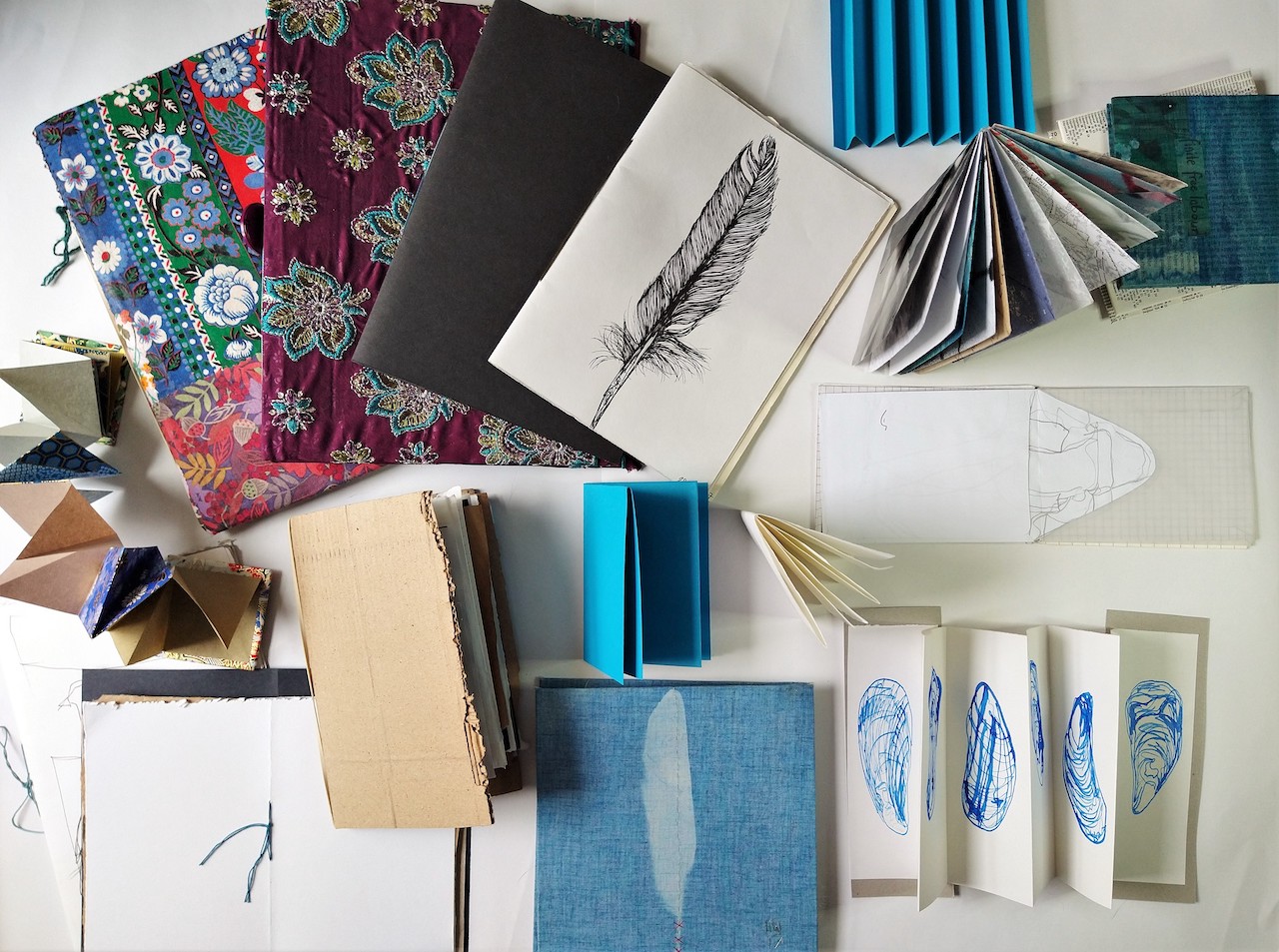 A selection of sketch books