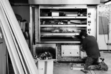 Lovingly Artisans new bread oven being installed