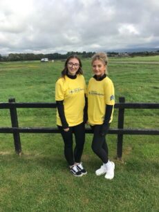 Catherine and Becky at Black Knights Parachute Centre in Lancaster