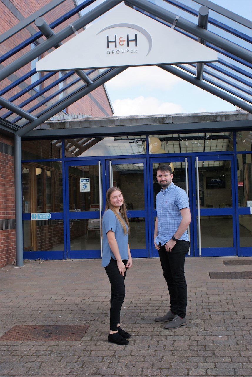 Victoria Twentyman and Tom McGaffin who have joined H&H Insurance Brokers as an apprentice admin assistants
