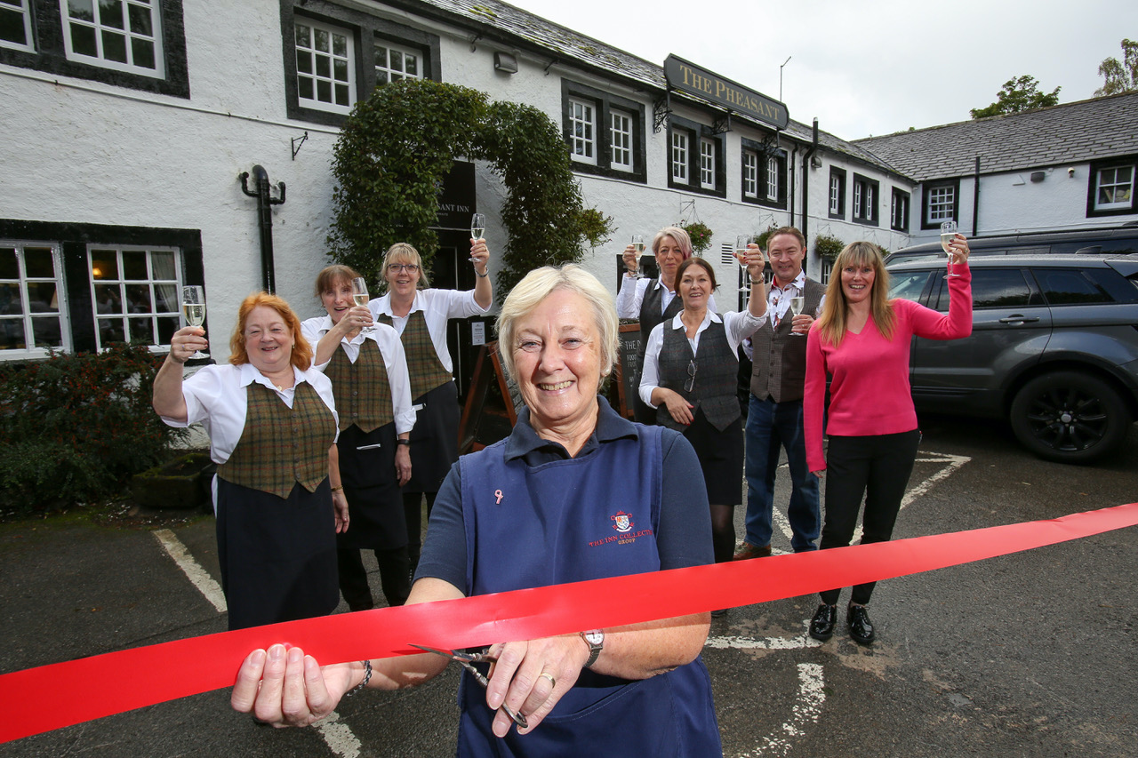 Head housekeeper Gillian Gaston opens The Pheasant Inn at Bassenthwaite Cumbria