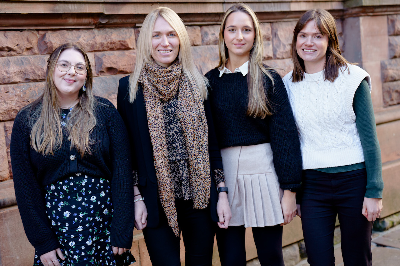 Pictured: Rosie Mossop, Rachael Bagshaw, Louise Carr and Jennie Gilligan Photo credit Just R