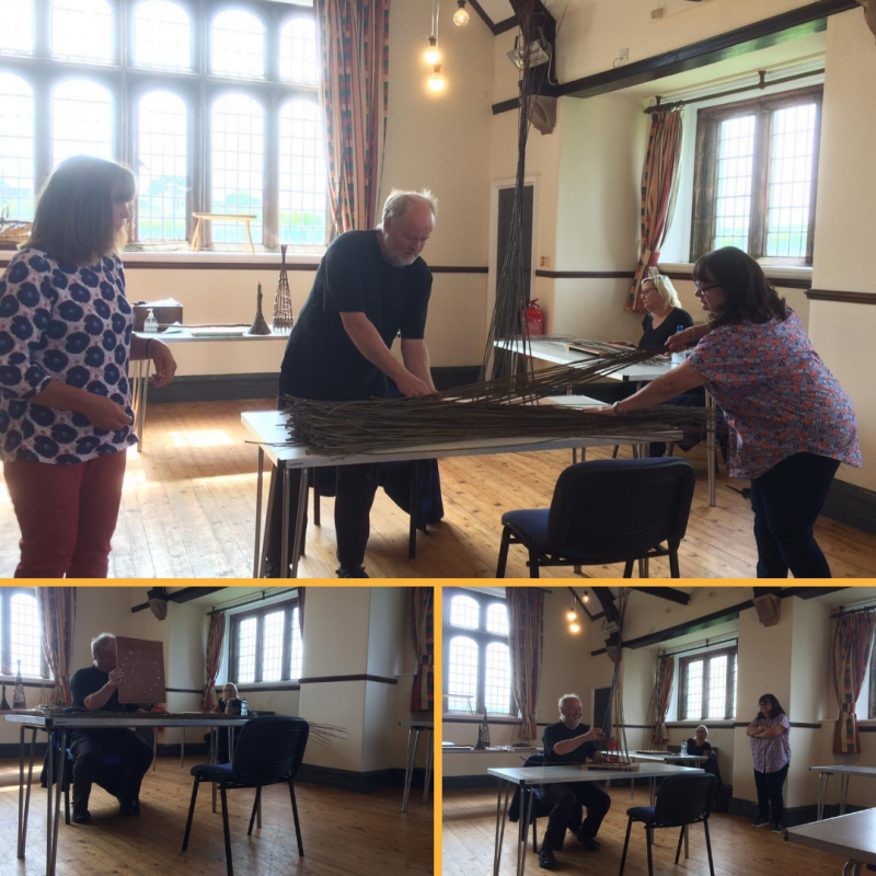 West Cumbria Carers Poetry Group Fun Day with willow artists Phil Bradley