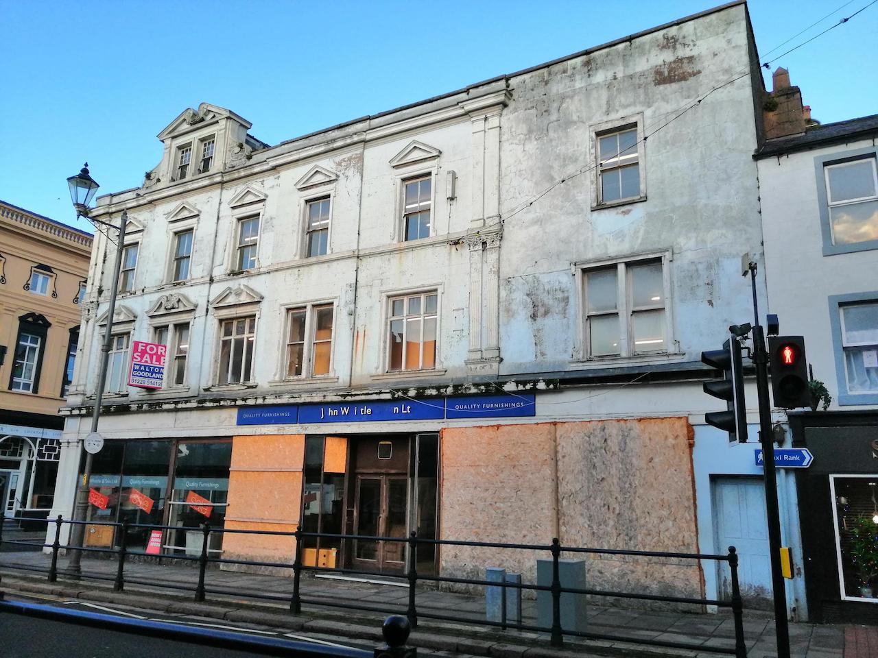 Whittles former building in Whitehaven as it stands today
