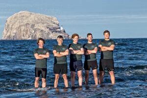 Left to right Fraser Potter, Ross McKinney, Clive Rooney, Ian Baird, Duncan Hughes