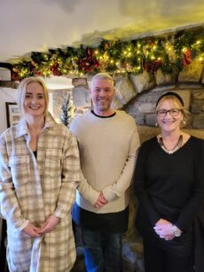 Dalesman Country Inn team: Hannah Bromfield, Mike Garnett and Carol Currie