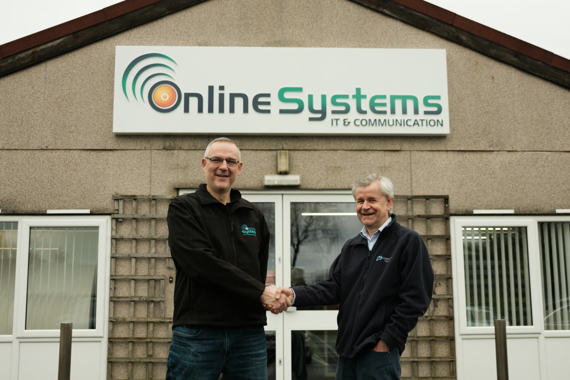 Founder & MD of Westcom, Dave Purfield and Online Systems MR, Greg Morton