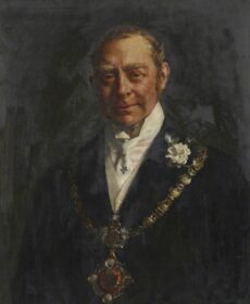 Bacon, John Henry Frederick; Hugh Cecil Lowther (1857-1944), 5th Earl of Lonsdale, Wearing the Whitehaven Mayoral Chain at The Beacon Museum.