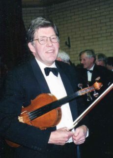 Jonty Somervell with viola Westmorland Orchestra 1997