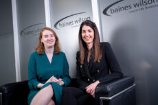 New staff at Baines Wilson LLP - Abigail Clucas and Ailsa Layton © Harry Atkinson