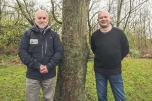 Tim Pitt from Lune Rivers Trust (left) with Andy Lemm from English Lakes Hotels Resorts & Venues