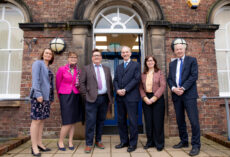 Colleagues from the University of Cumbria and Imperial College London meet John Stevenson, MP for Carlisle, who has been a huge advocate for the new medical school. L:R Professor Julie Mennell, Vice Chancellor, the University of Cumbria, Professor Mary Morrell, Professor of Sleep and Respiratory Physiology, Professor Brian Webster-Henderson, Deputy Vice Chancellor (Health, Environment & Innovation), the University of Cumbria, Mr Martin Lupton, Vice Dean (Education), Faculty of Medicine, Imperial College London, Dr Lesa Kearney, Senior Teaching Fellow, Imperial College London, and Mr John Stevenson, MP for Carlisle.