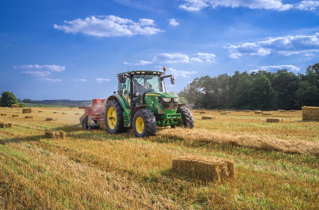 Farmer on tractor