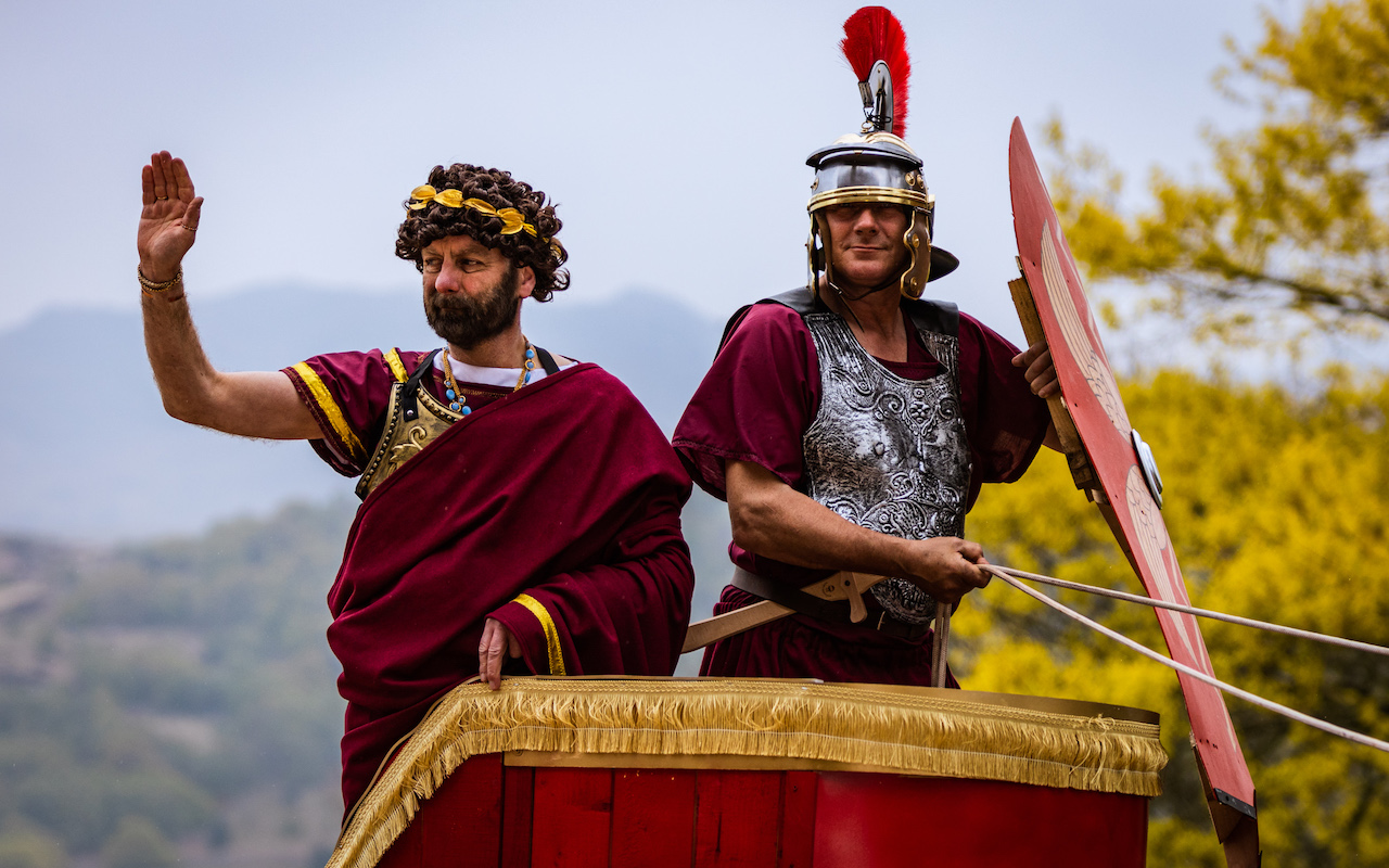 Hadrian & Bodyguard at Muncaster Castle