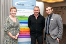Carlisle United FC Manager Paul Simpson talks at Carlisle Youth Zone's Business Breakfast at The Halston Hotel, Carlisle. // Lynsey Buckle from Carlisle Youth Zone, Paul Simpson from Carlisle United FC, Tom Scaife from Baines Wilson © Harry Atkinson