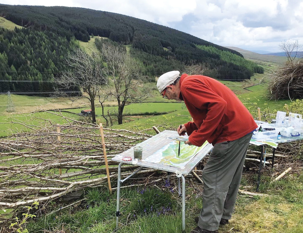 David painting at Shap