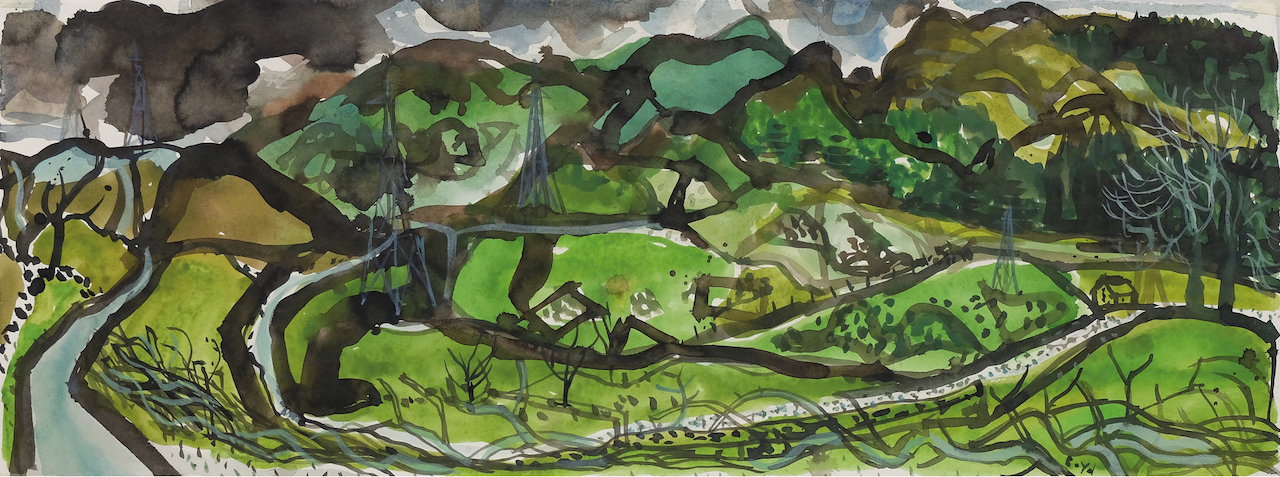 Shap Fell - by David painting  part of the exhibition at The Old Courthouse