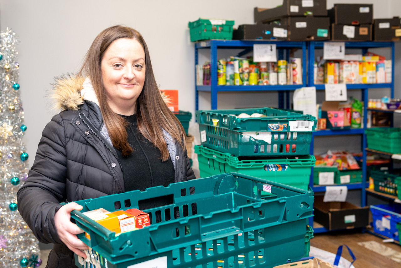 Staff from The Cumberland volunteer a day at Carlisle Food Bank. Nikki Ion from Commercial Lending.PHOTOGRAPHY: HARRY ATKINSON