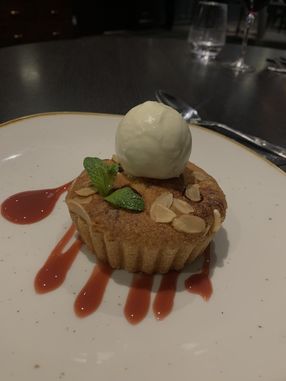 of Black Cherries Frangipane Tart double jersey ice cream