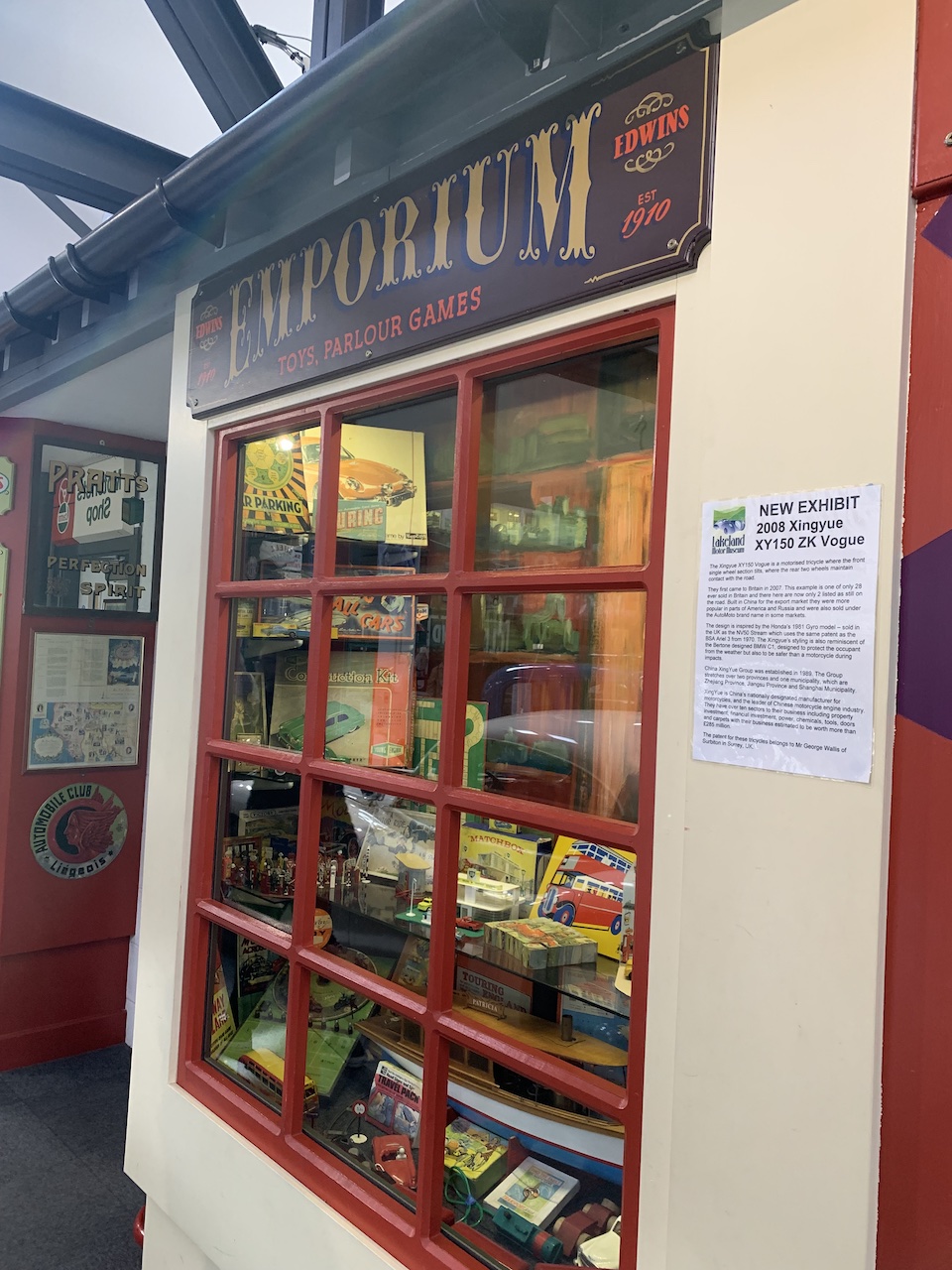 The Toy Shop display in the Lakeland Motor Museum
