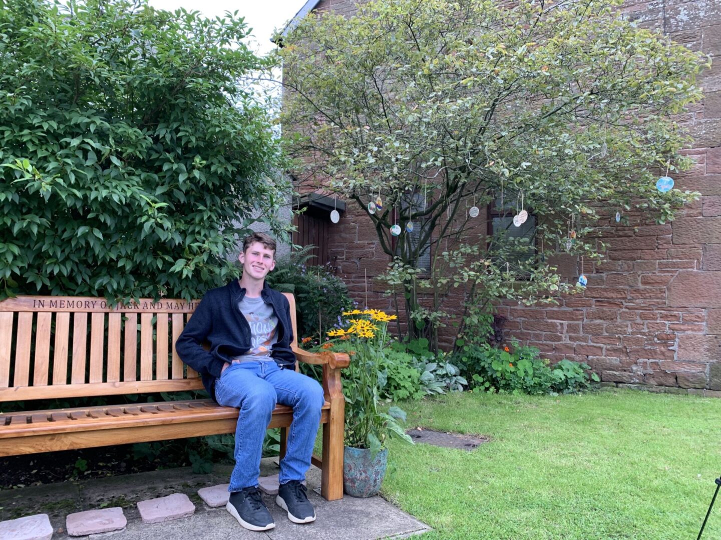 Danny Poland in the Parish Corner Garden