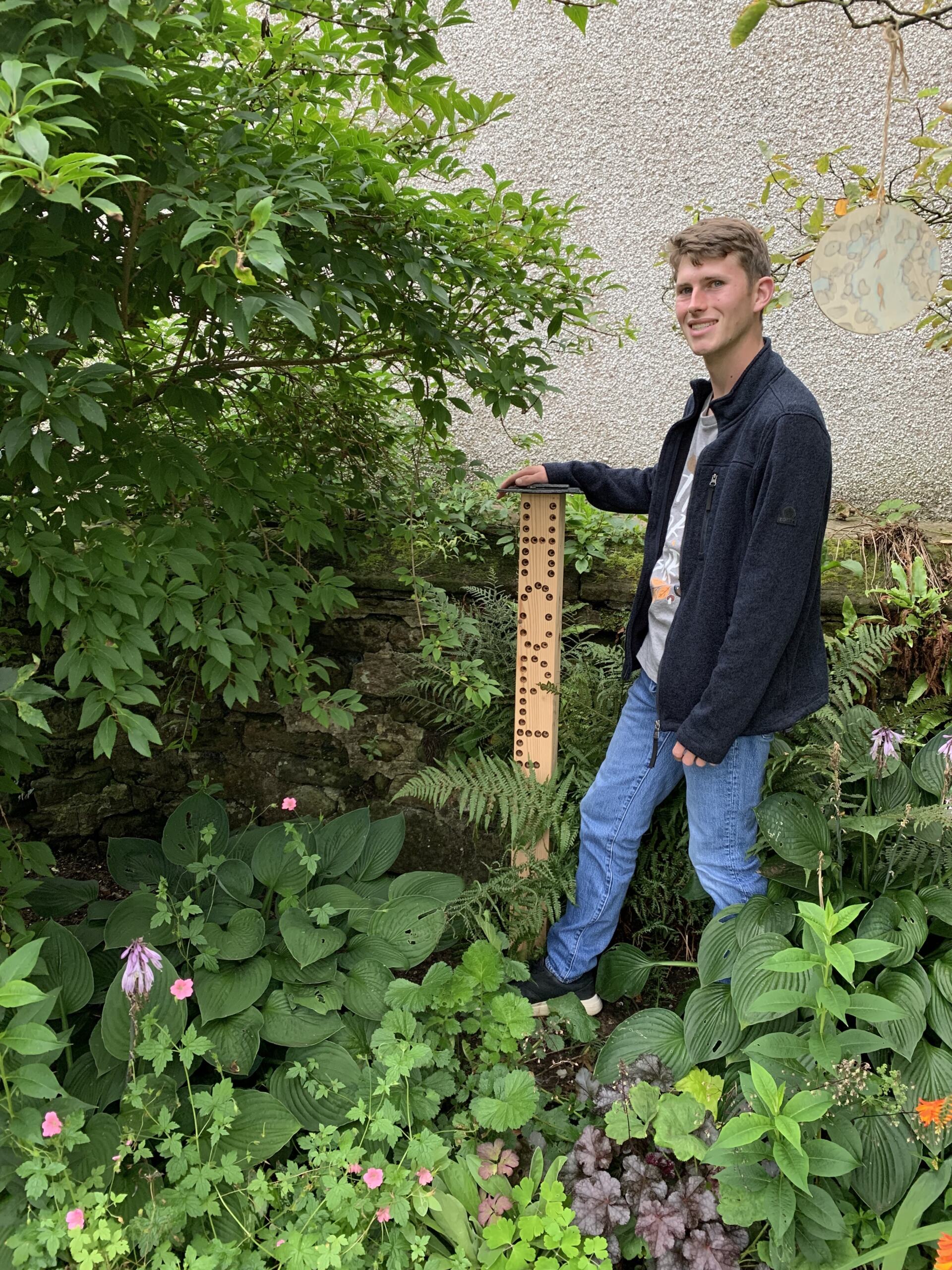 Danny Poland in the Parish Corner Garden