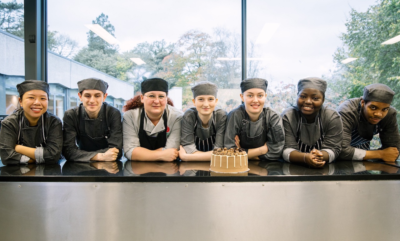 Culinary Academy 2023 trainees (left to right) Doris Lam Ethan Livesey Ioana Stiop Hannah Jones Dora Preece Shantel Adjei Leo Nkumalo