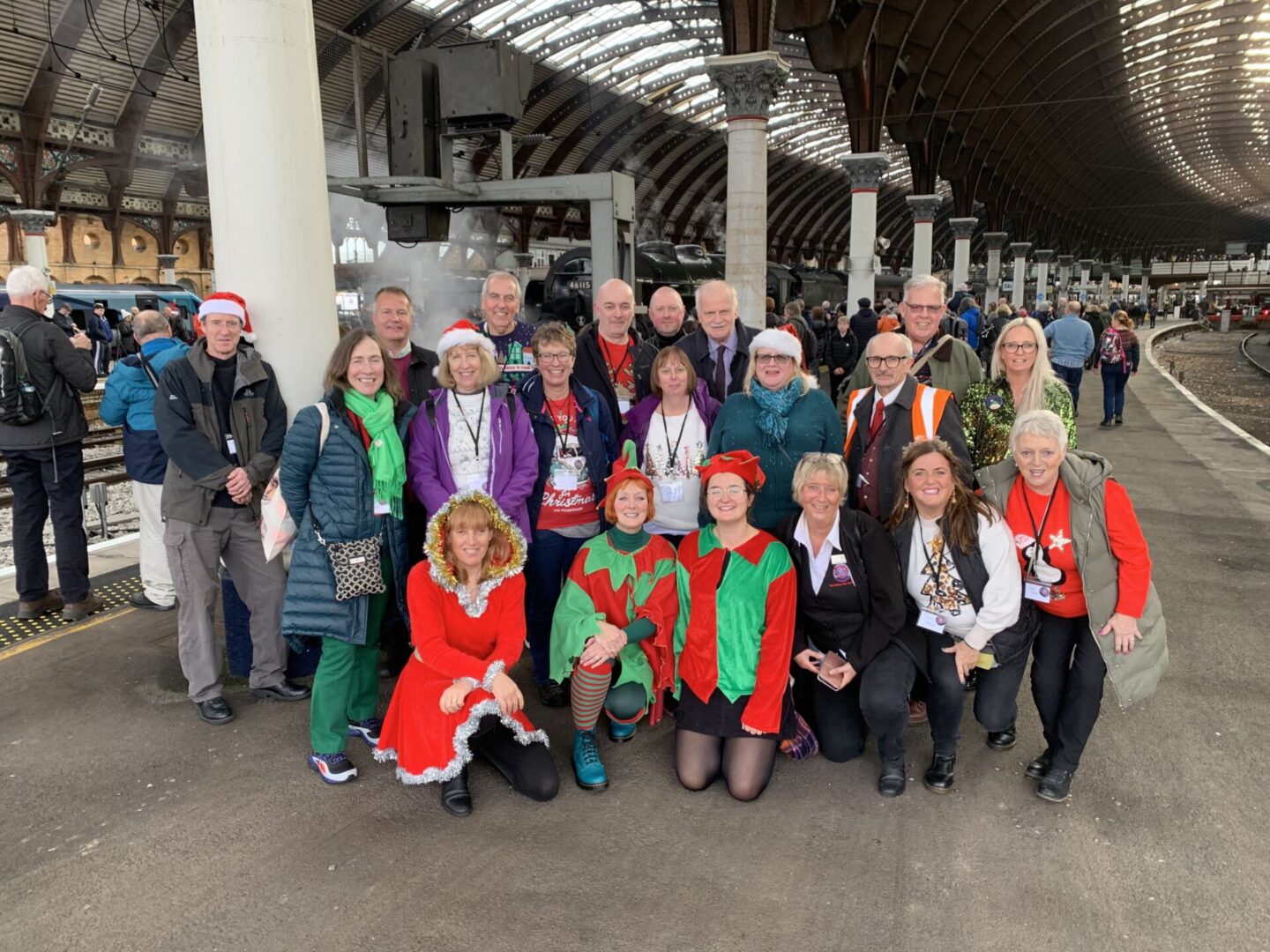Settle Carlisle Railway Development Company team and volunteers at York Station.