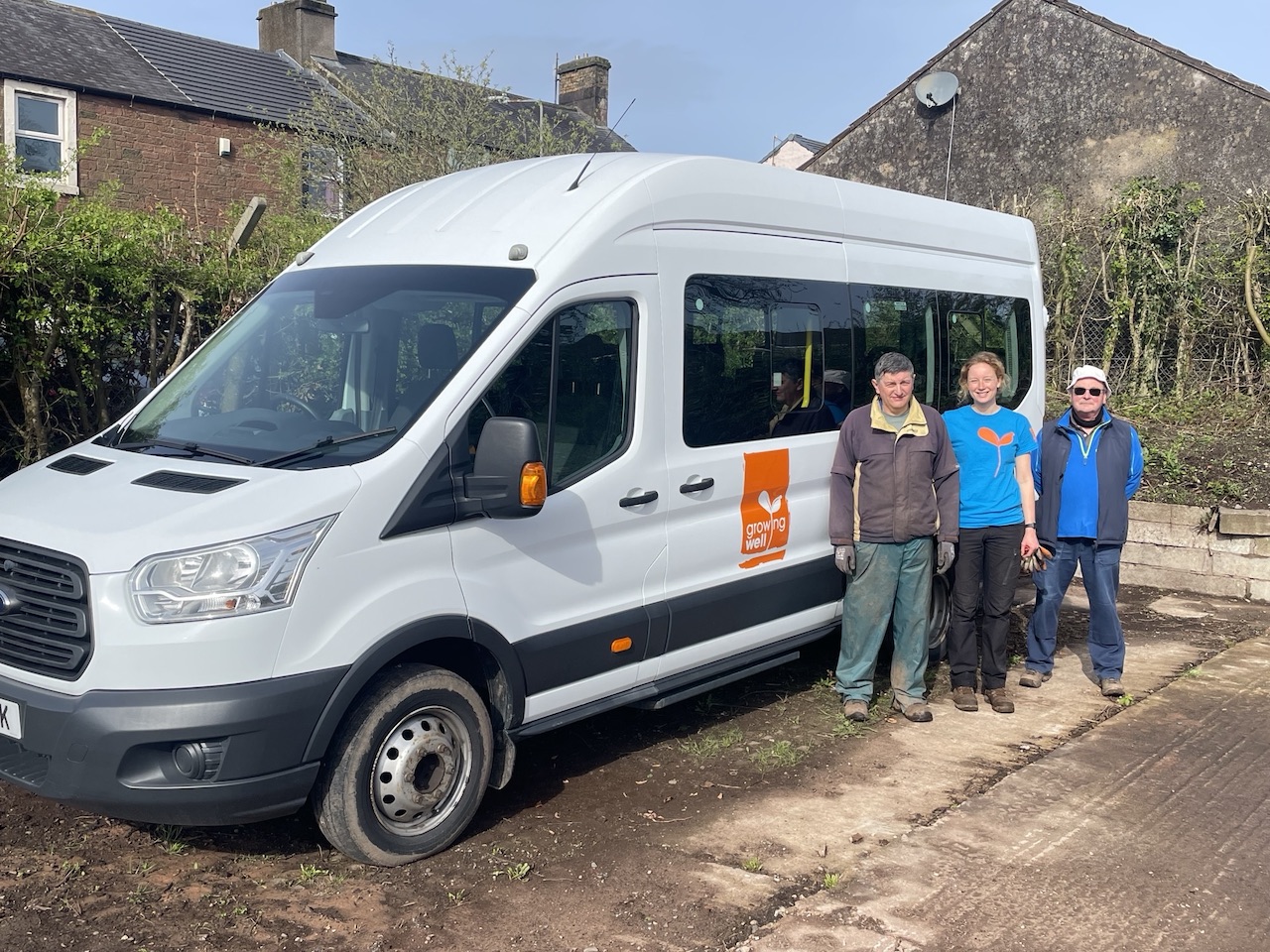 Growing Well Egremont minibus and volunteers 