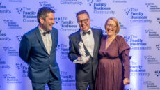 Left to Right Joe Carr, Carrs Pasties Ltd - award winners Aidan Monks & Catherine Connor Lovingly Artisan Bakery - credit Victoria Sedgwick & Martene Rourke
