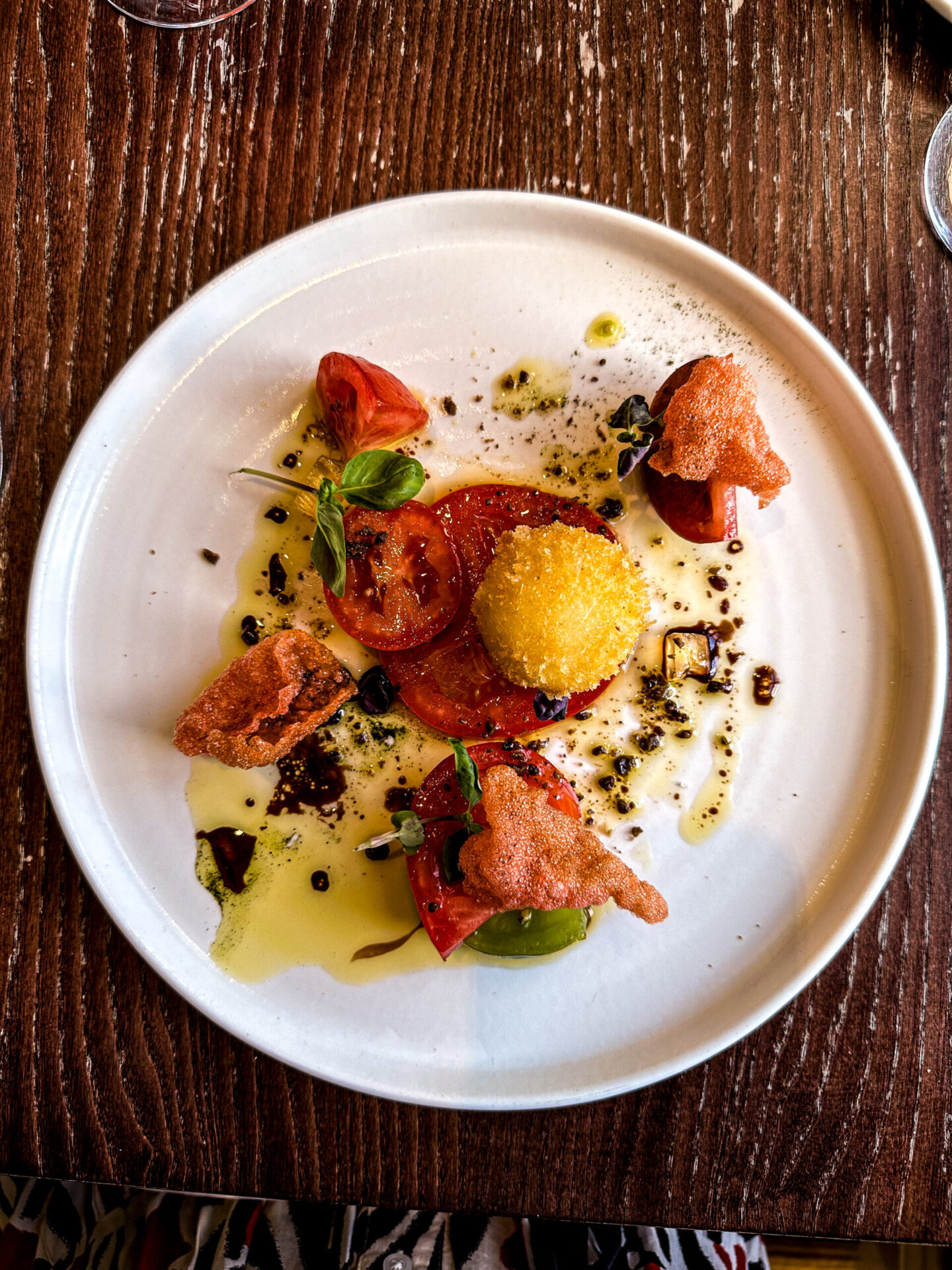 Starter - Goat’s Cheese and Daffodil Honey Bon Bon