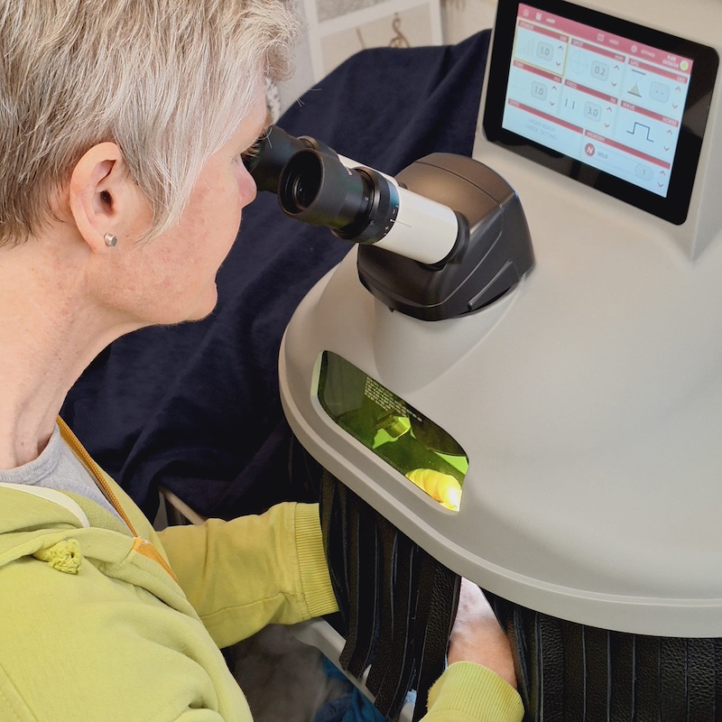 Jo Dix at Silver Forge, Milnthorpe purchased a new mid-level laser welder to help her business.
