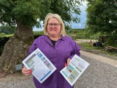Eden Animal Rescue’s General Manager, Sarah Bean with copies of the two publications featuring the work of Eden Animal Rescue this month.