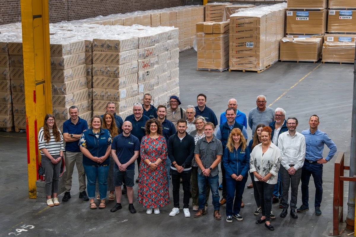 The expanded team in the new premises at Ecological Building Systems (with Penny Randell, Director (front centre).