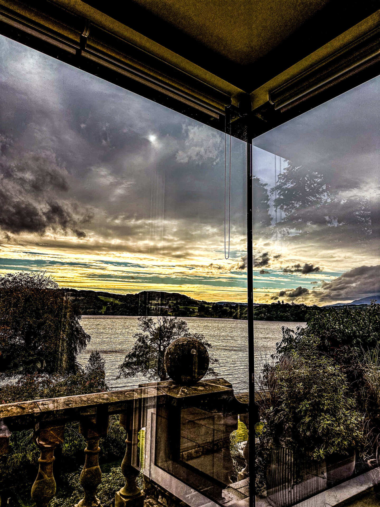 View over Windermere from our afternoon tea table