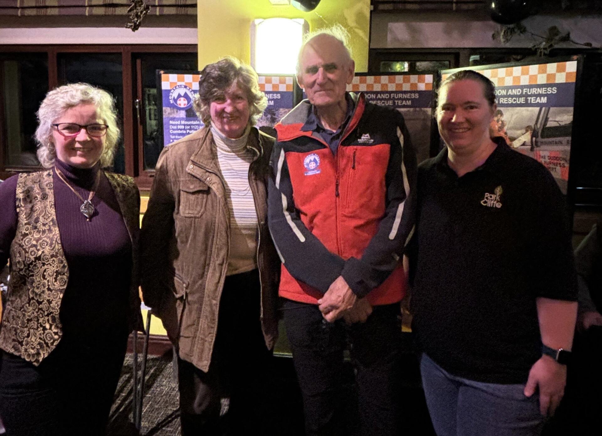 Martin Cooper, fundraising officer for the Duddon and Furness Mountain Rescue Team, received the park's £3,000 donation towards the creation of a permanent base for volunteers
