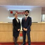 Hannah Smith from Bendles Solicitors with Adam Khan, winner of the 2026 Bendles' Dissertation Award